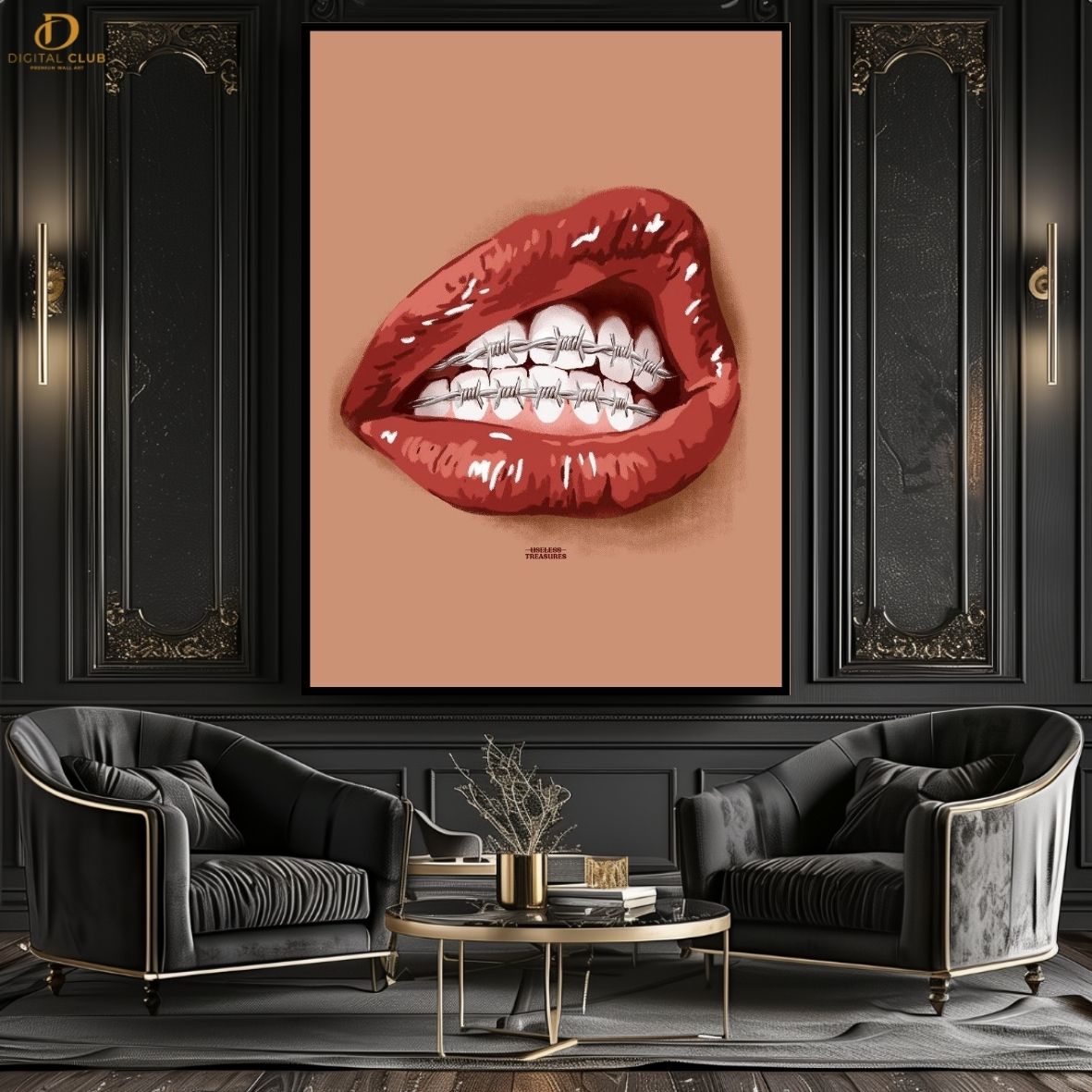 Lips Artwork  - Aesthetic- Premium Wall Art