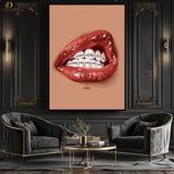 Lips Artwork  - Aesthetic- Premium Wall Art