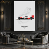 Ayrton Senna - F1 Car - Premium Wall Art