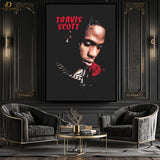Travis Scott Graphic  -Music Artist- Premium Wall Art