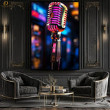 MIC - SINGING- Premium Wall Art