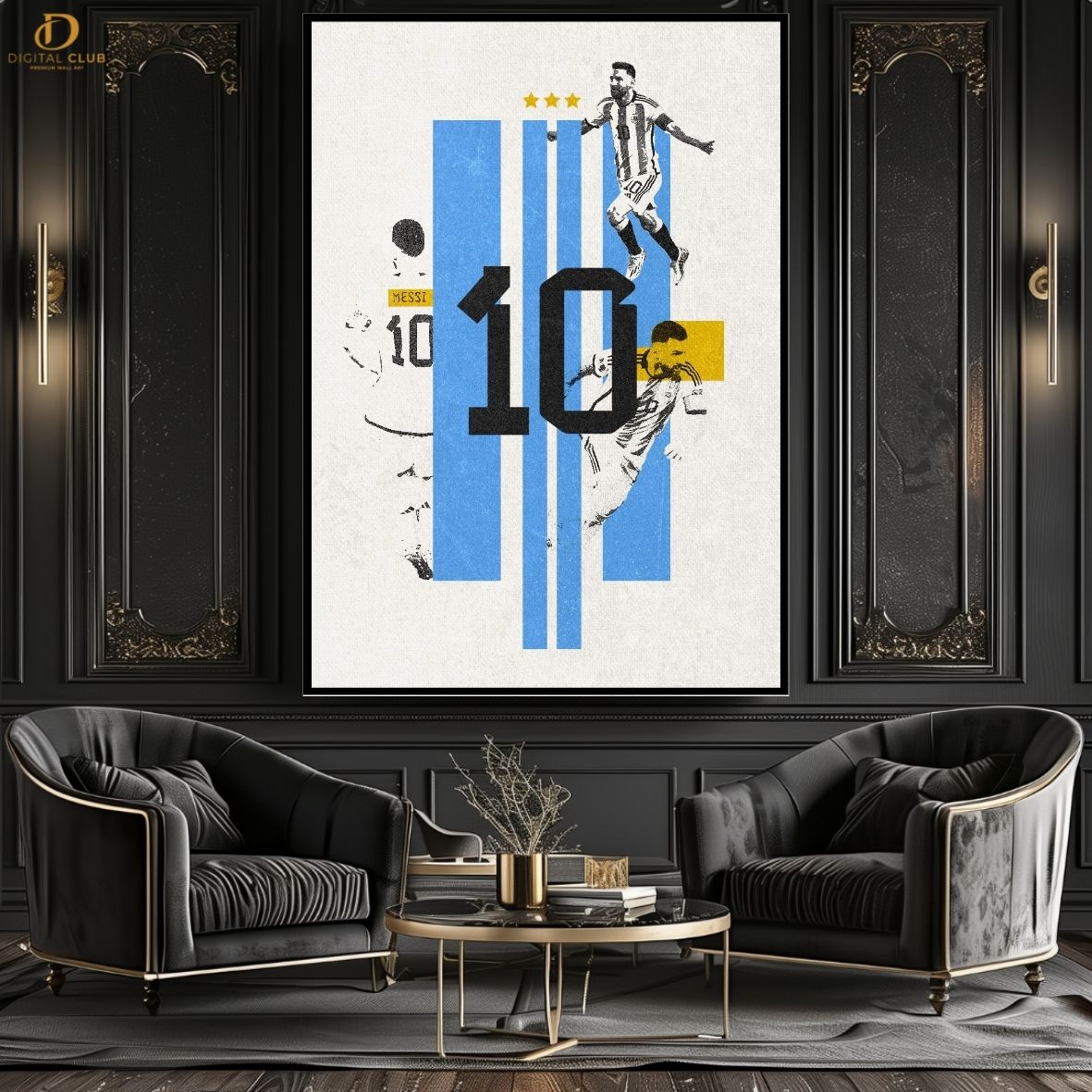 Messi 10 - FOOTBALL- Premium Wall Art