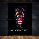 GIVENCHY Black Dog Premium Wall Art