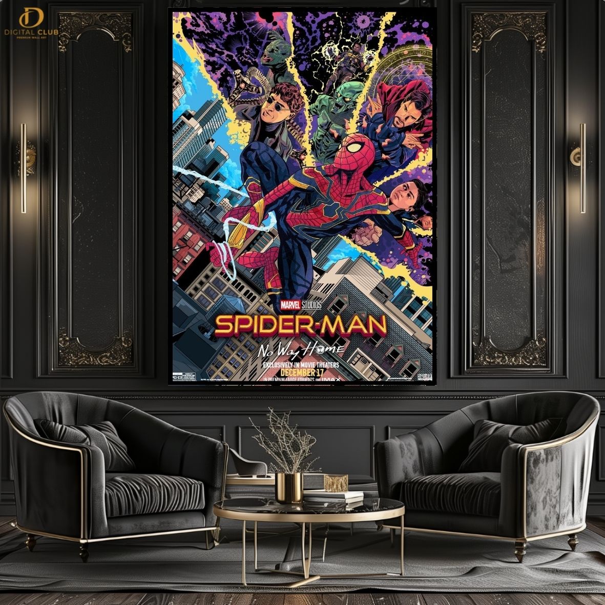 SpiderMan No Way Home- Movie - Premium Wall Art