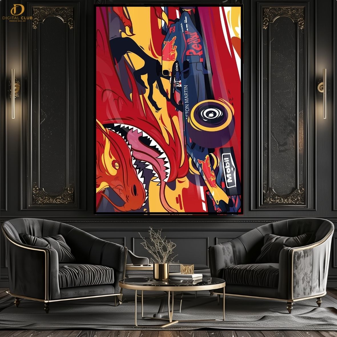 DRAGON REDBULL - F1 CAR - Premium Wall Art