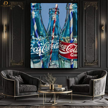 Coca Cola Artwork  - Aesthetic- Premium Wall Art
