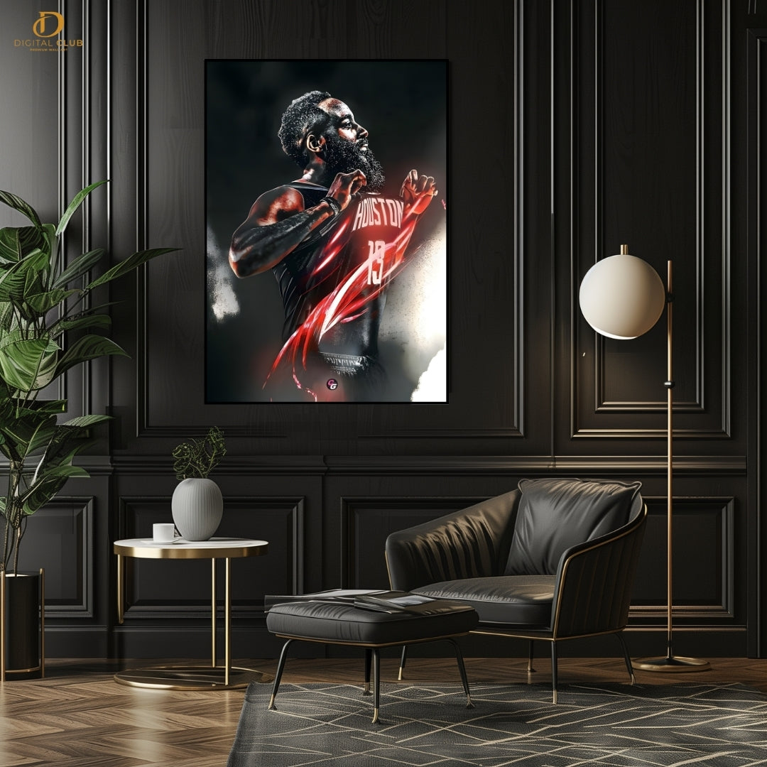 James Harden - Basketball - Premium Wall Art