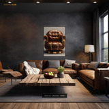 Louis Vuitton Leather Sofa Pattern Premium Wall Art