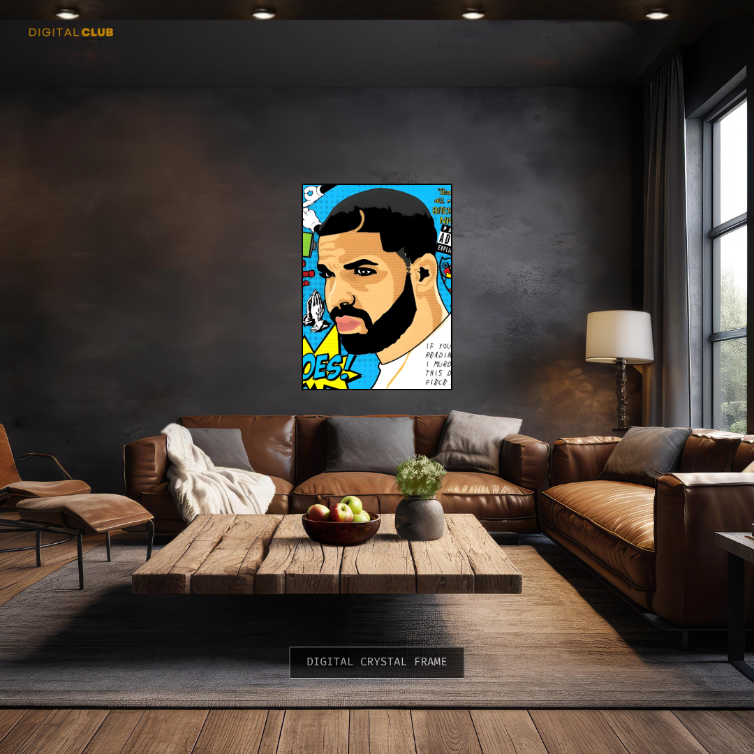 Drake - Music Artist POP - Premium Wall Art