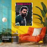 Muhammad Rizwan - Cricket - Premium Wall Art