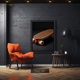 Louis Vuitton Pattern Skateboard Premium Wall Art