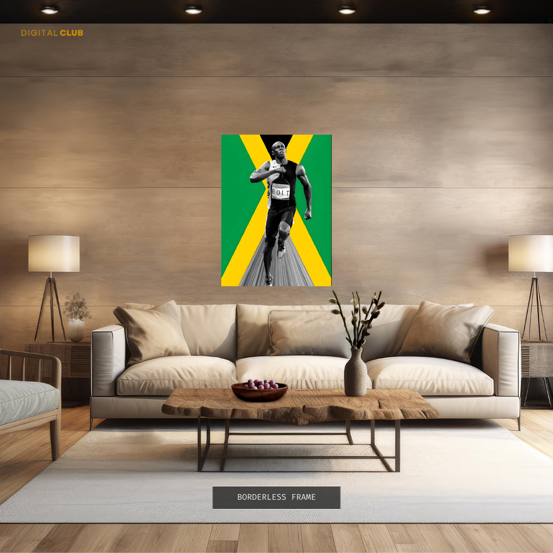 Usain Bolt Bullet Speed Premium Wall Art