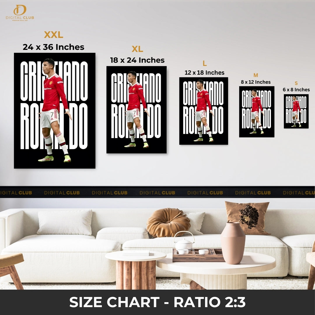 Cristiano Ronaldo 5 - Football - Premium Wall Art