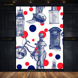 London - Seamless Pattern - Premium Wall Art