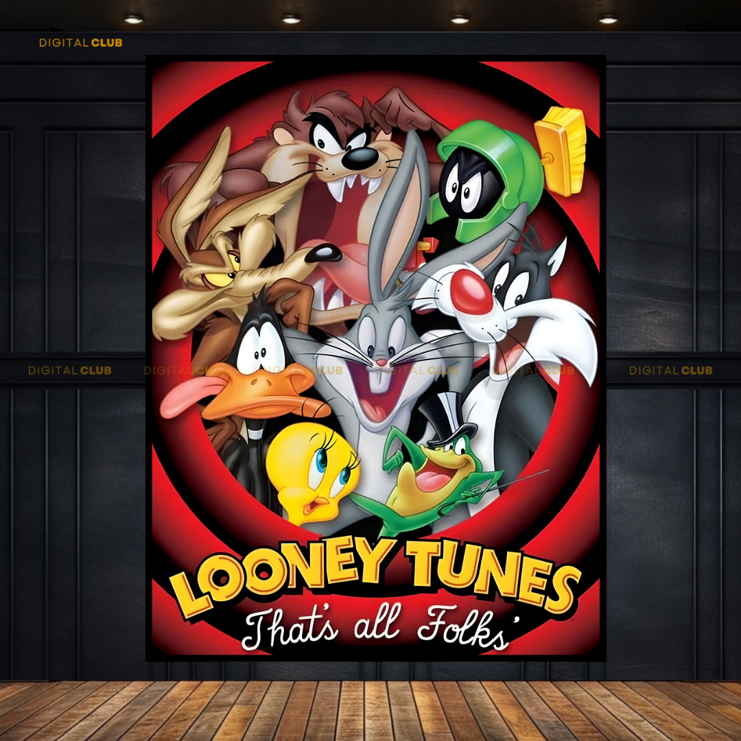 Looney Tunes Thats all Folks Premium Wall Art