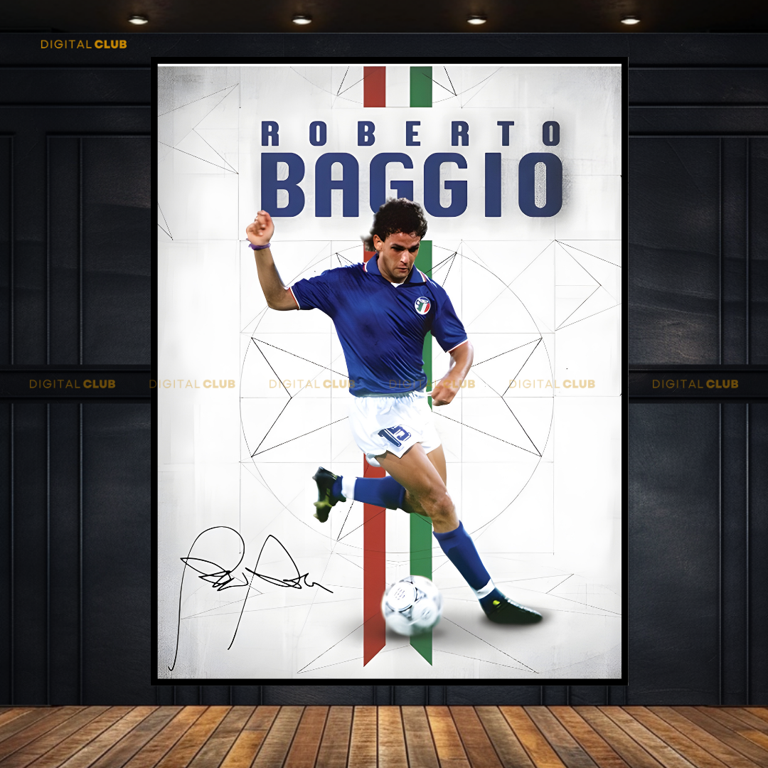 Roberto Baggio 1 - Football - Premium Wall Art