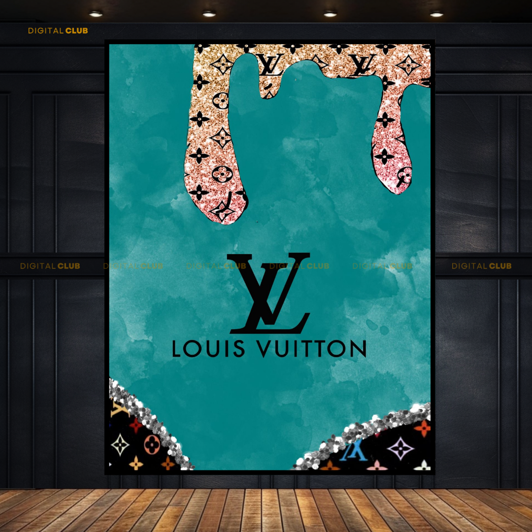 Louis Vuitton - Teal Artwork - Premium Wall Art