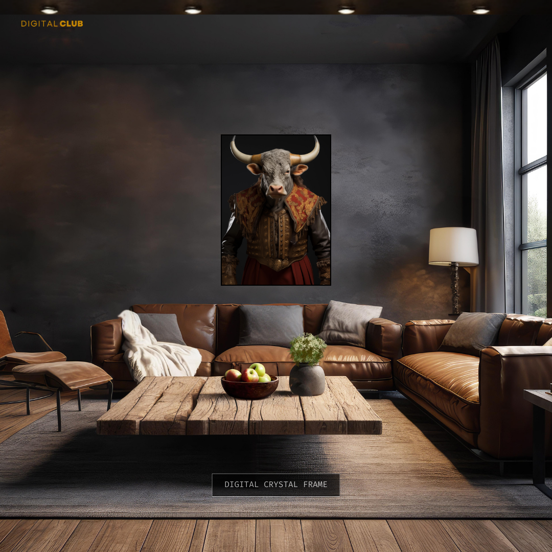 Royal BULL - Animal & Wildlife Premium Wall Art