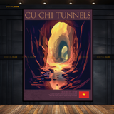 Cu Chi Tunnels Vietnam Premium Wall Art