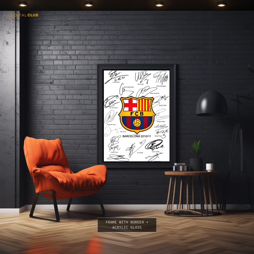 Barcelona FC - Signed Memorabilia - Premium Wall Art