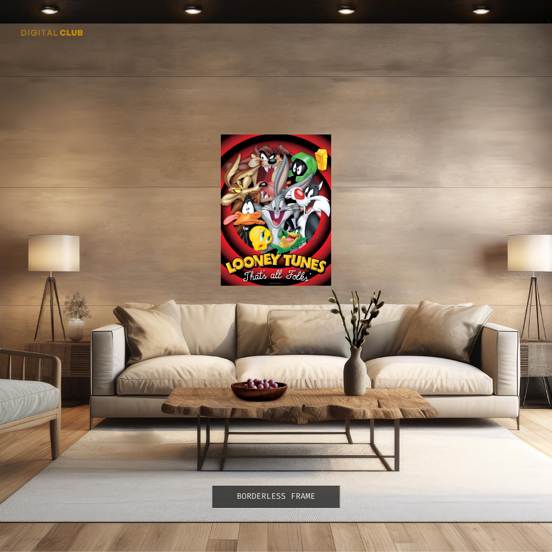 Looney Tunes Thats all Folks Premium Wall Art