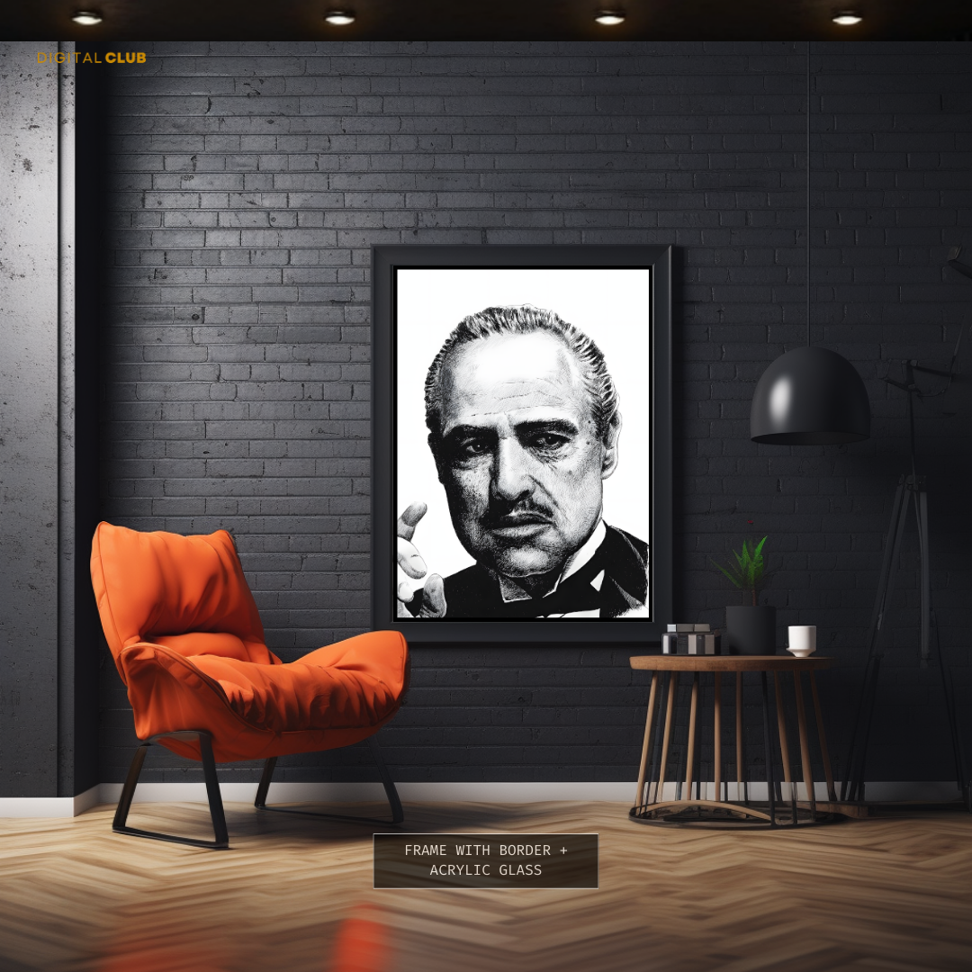 The Godfather Sketch Premium Wall Art