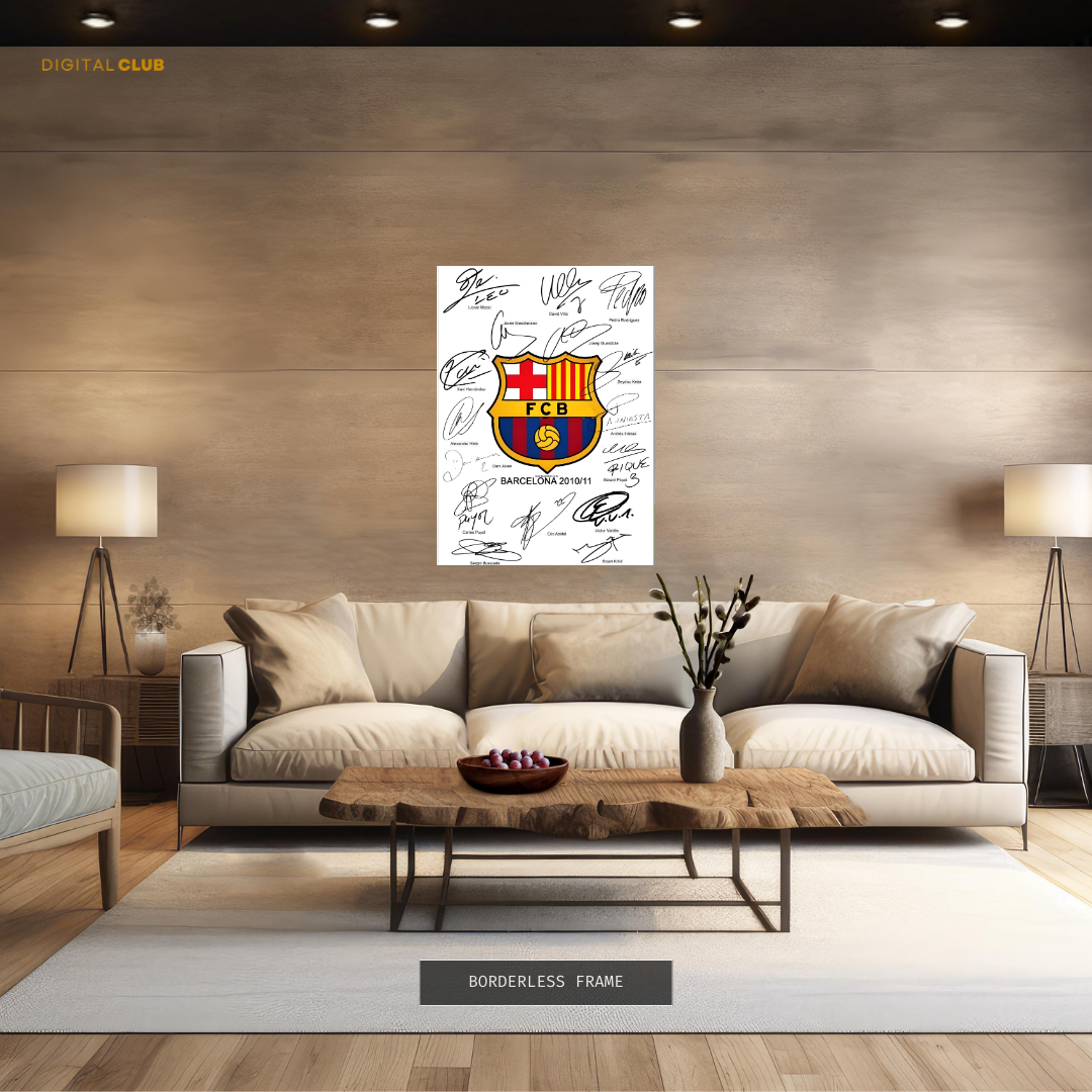 Barcelona FC - Signed Memorabilia - Premium Wall Art