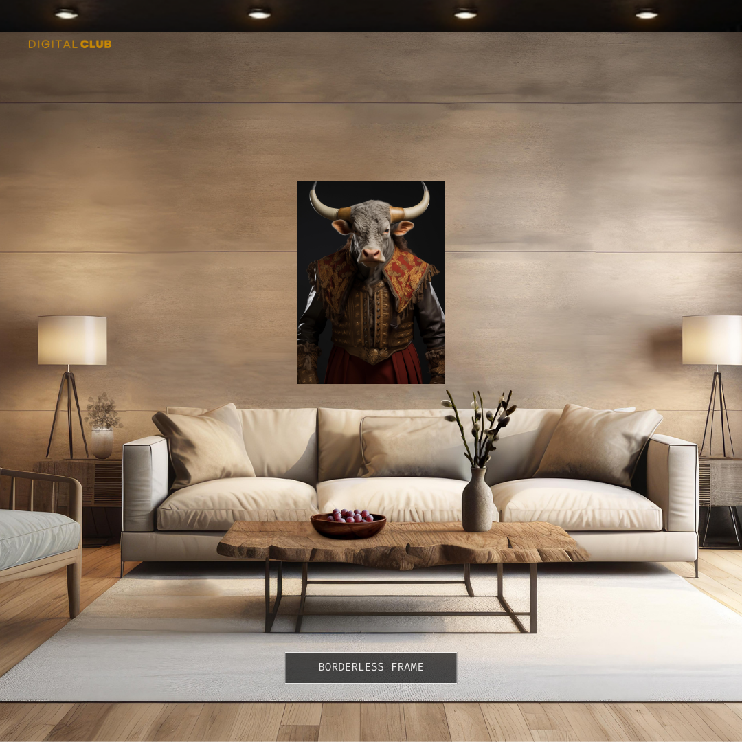 Royal BULL - Animal & Wildlife Premium Wall Art