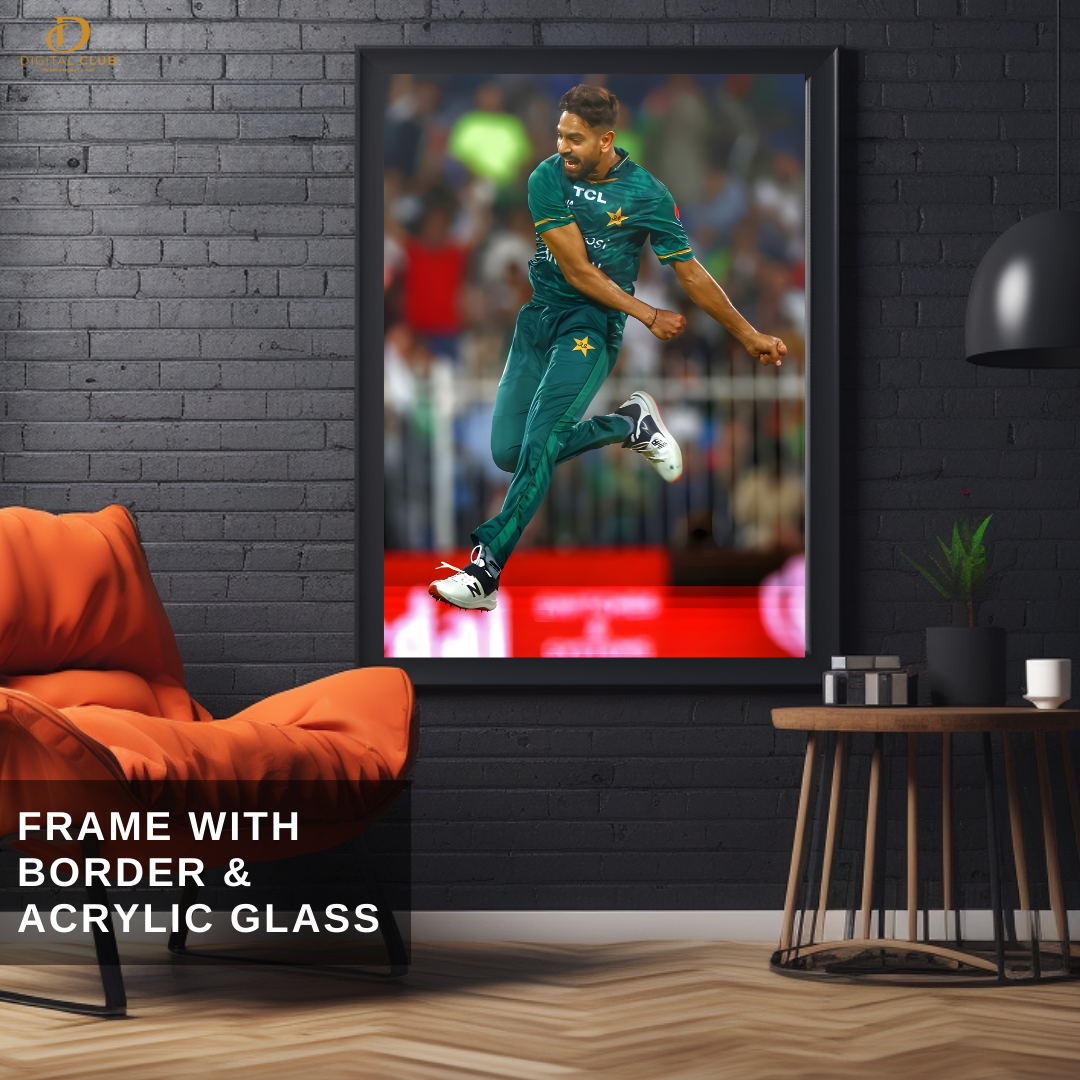 Haris Rauf - Cricket - Premium Wall Art