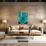 Louis Vuitton - Teal Artwork - Premium Wall Art