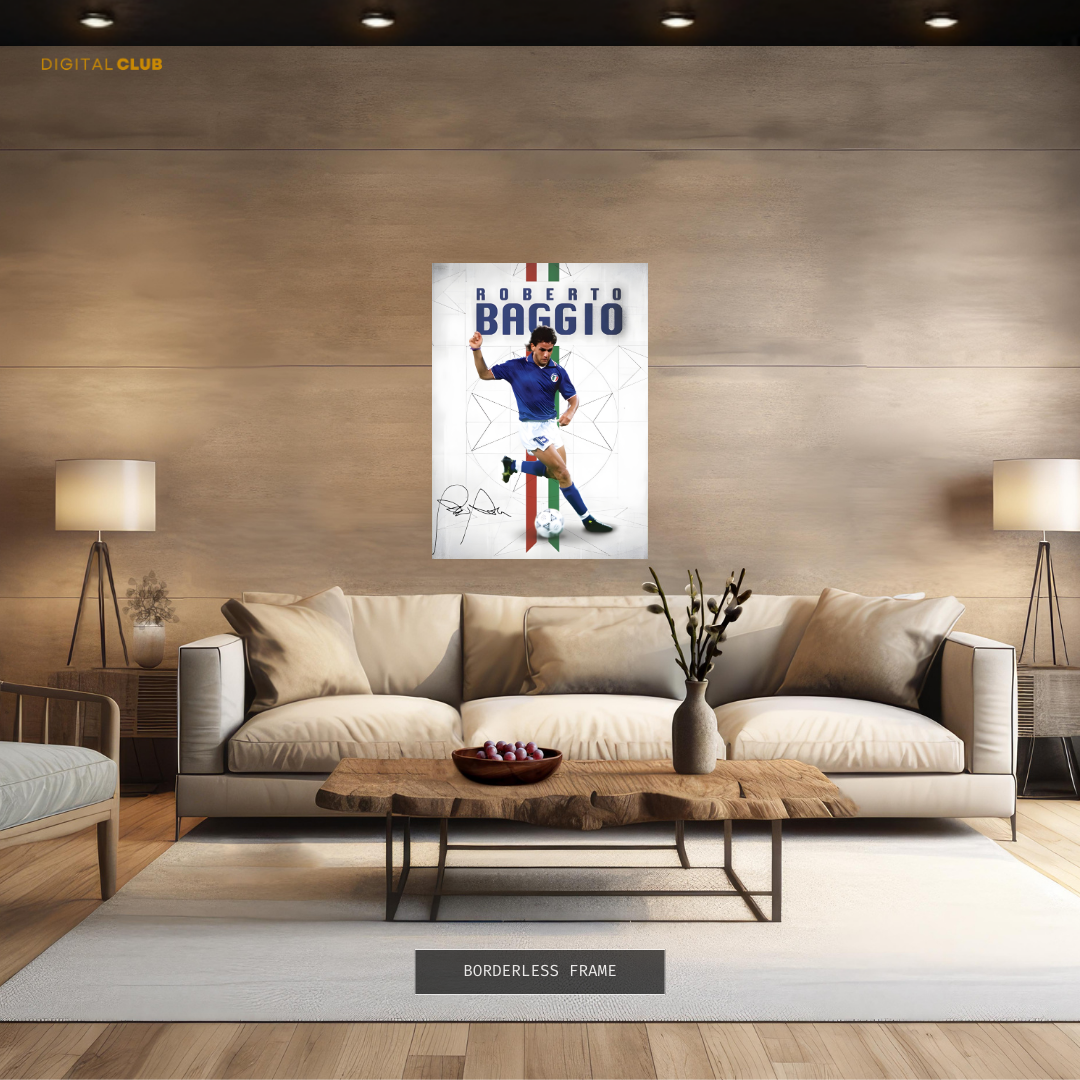 Roberto Baggio 1 - Football - Premium Wall Art