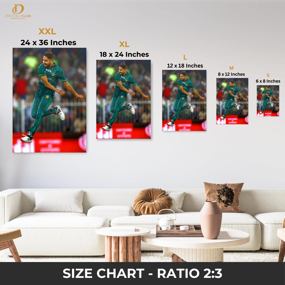 Haris Rauf - Cricket - Premium Wall Art