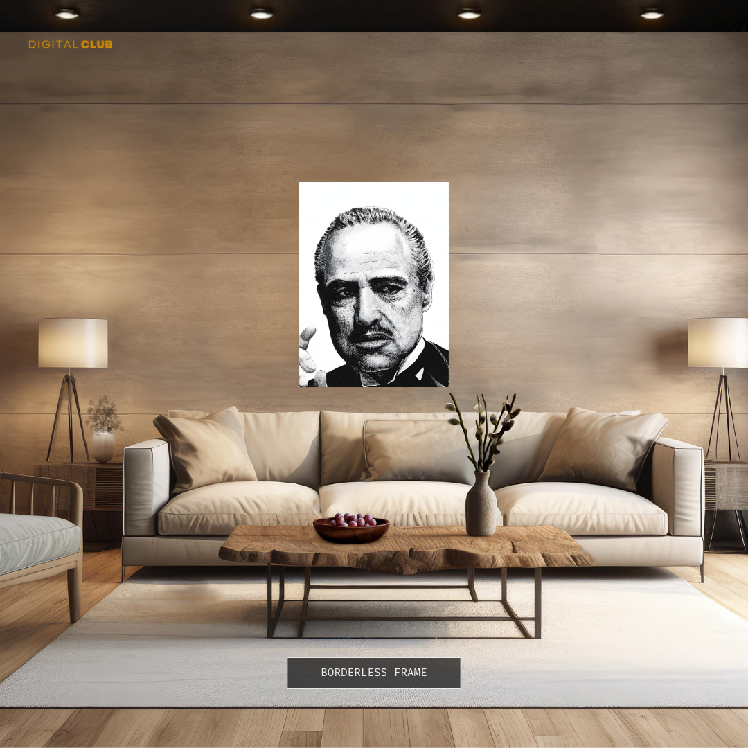 The Godfather Sketch Premium Wall Art