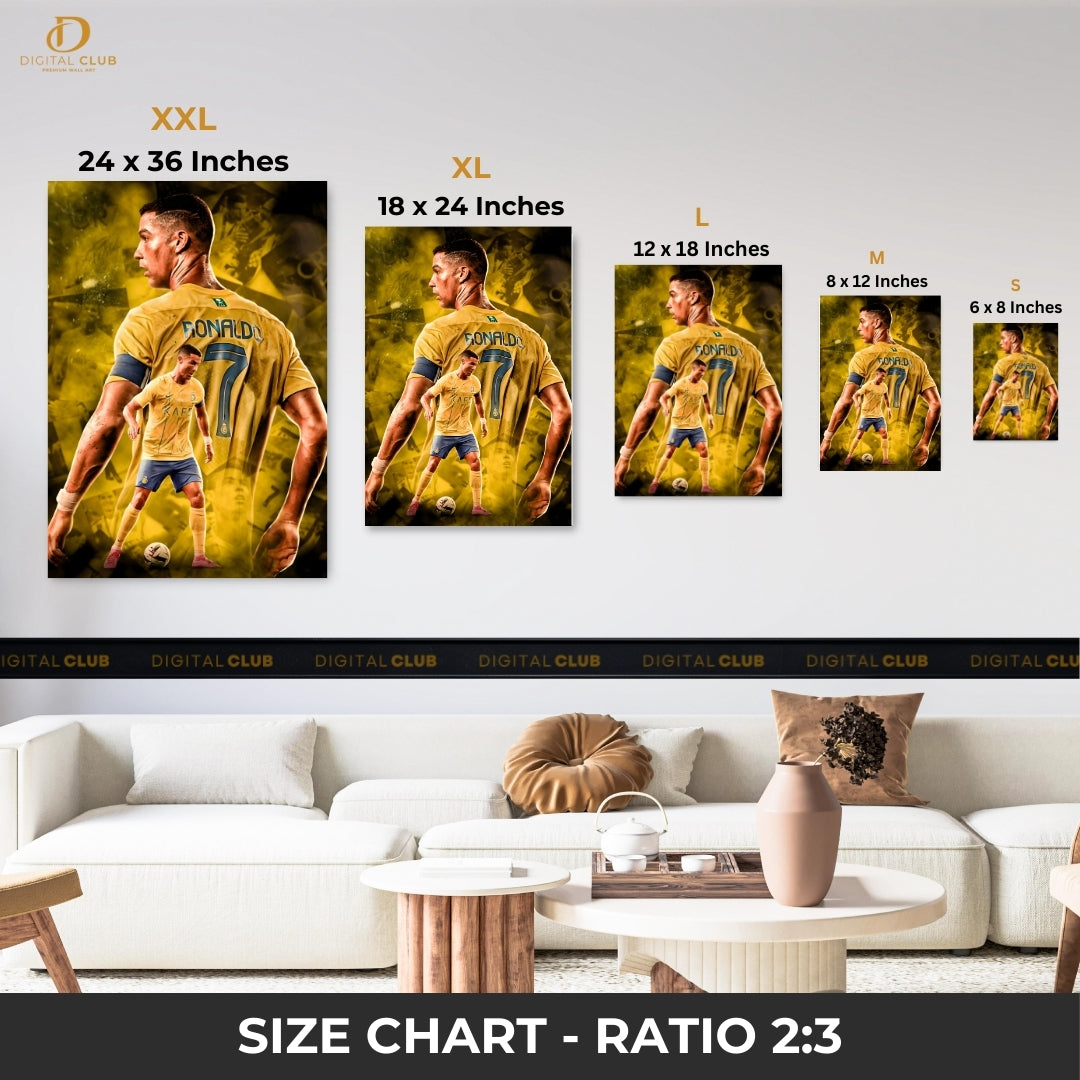 Cristiano Ronaldo 6 - Football - Premium Wall Art