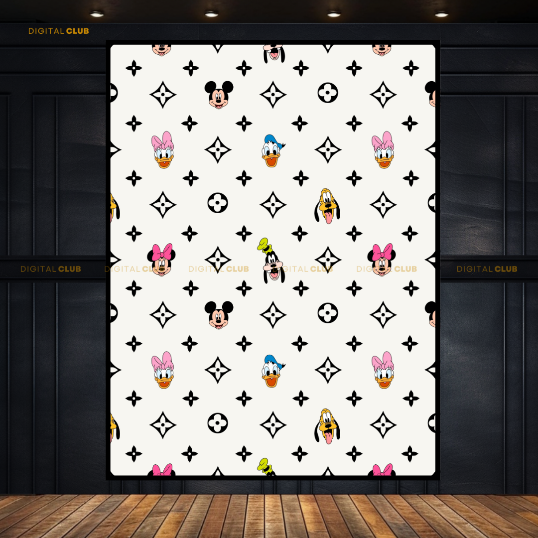 LV x Disney - Seamless Pattern - Premium Wall Art