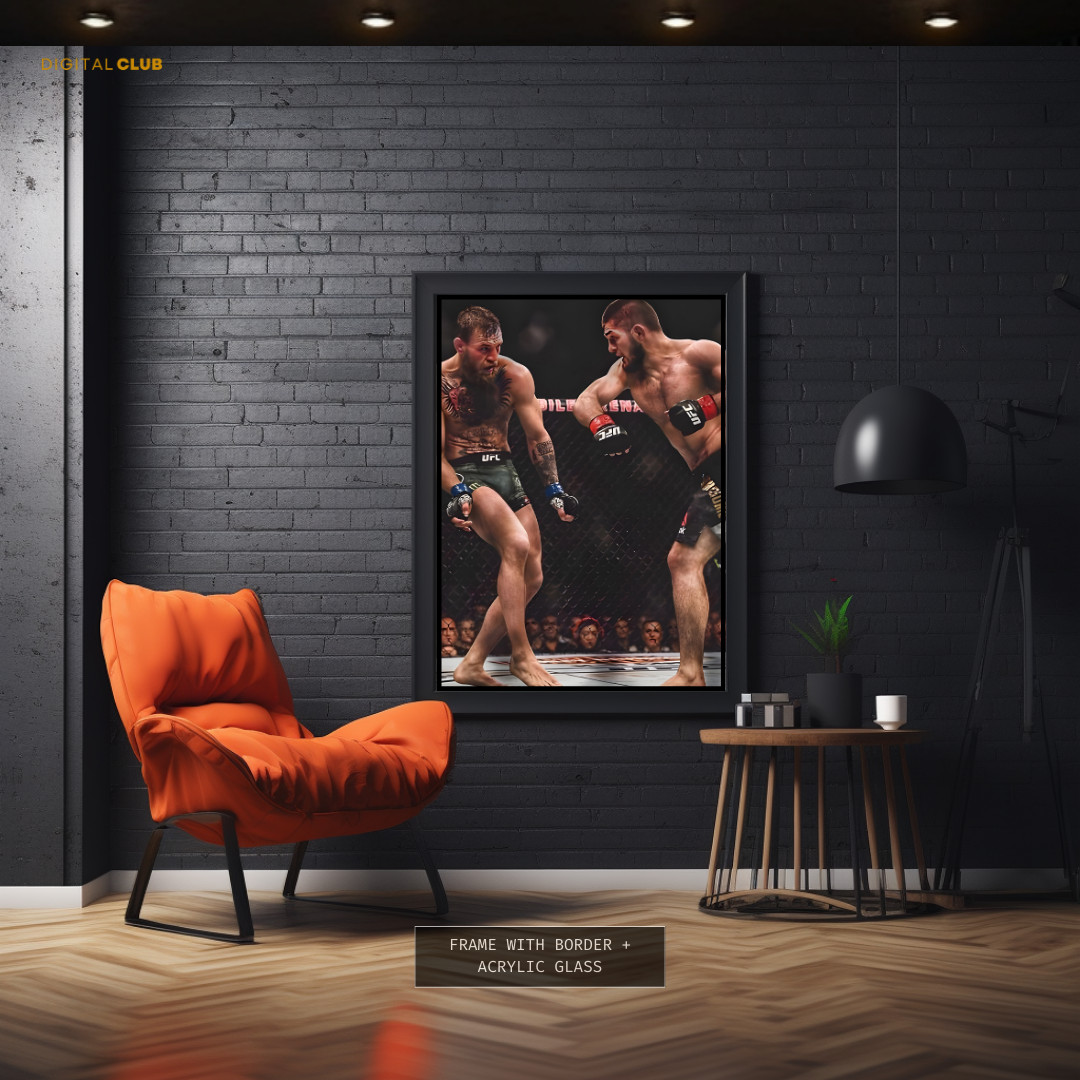 Khabib x McGregor - UFC Artwork - Premium Wall Art