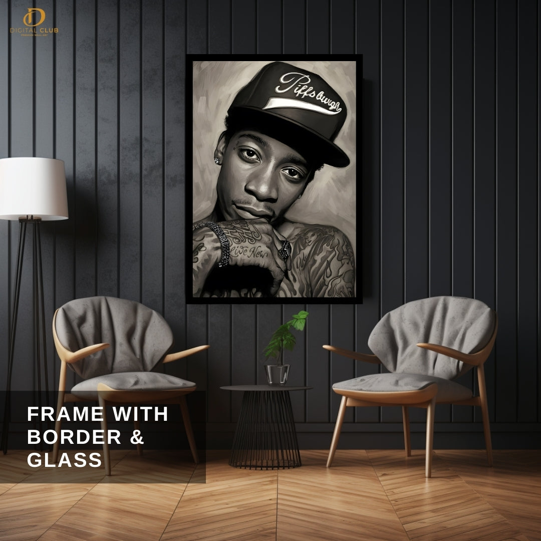 Wiz Khalifa - Music Artist - Premium Wall Art