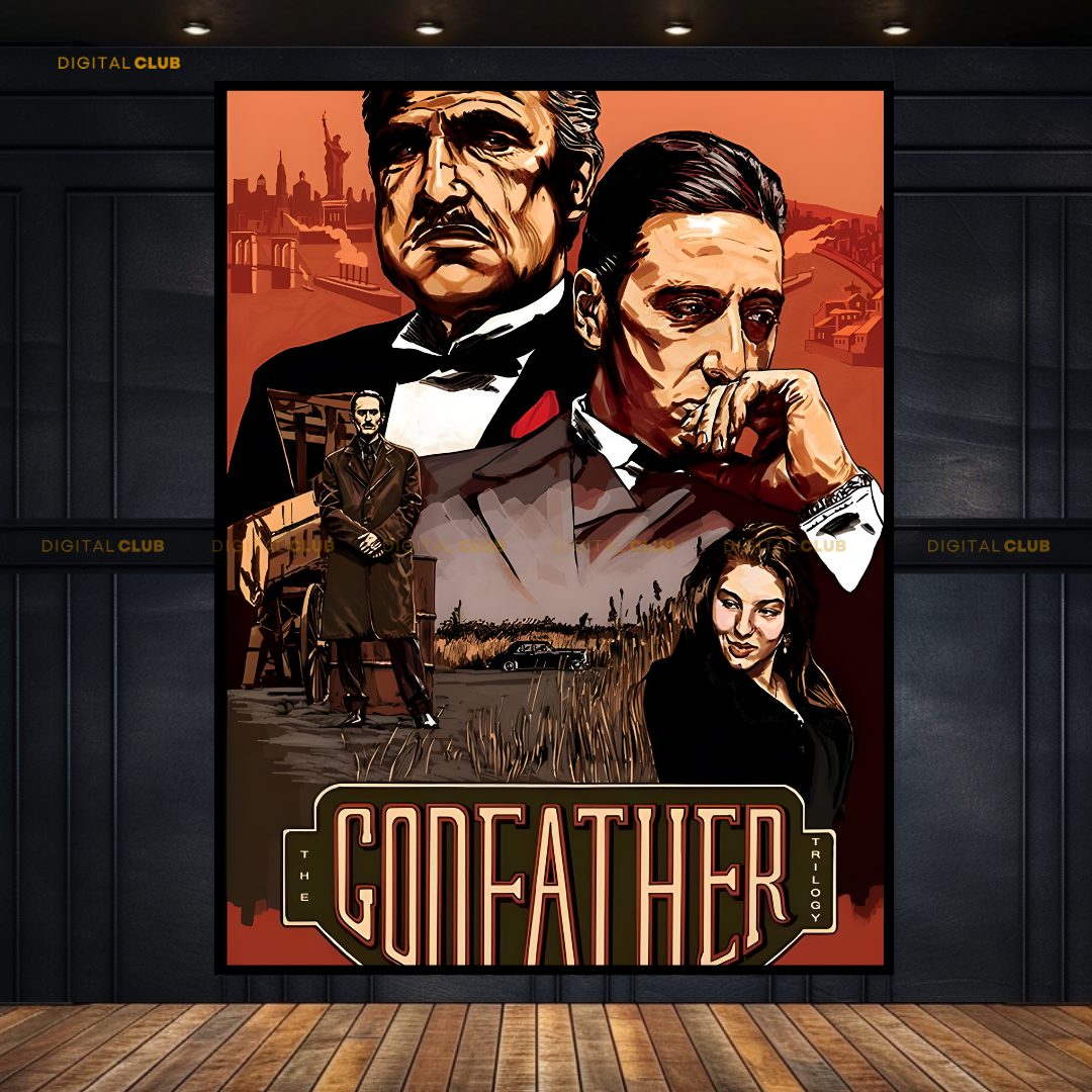 The GODFATHER Vintage Movie Premium Wall Art