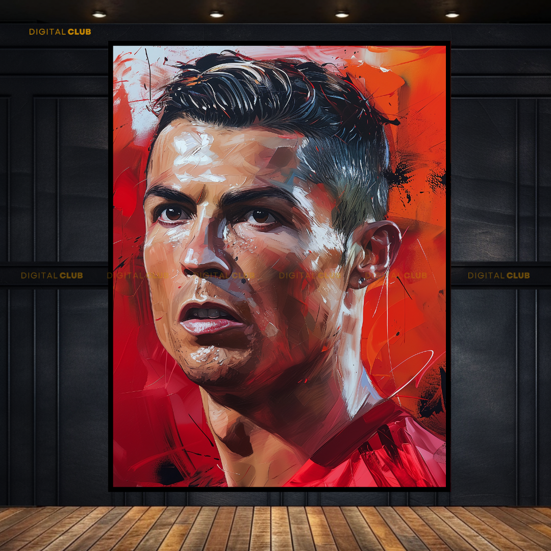 Cristiano Ronaldo Portrait Premium Wall Art