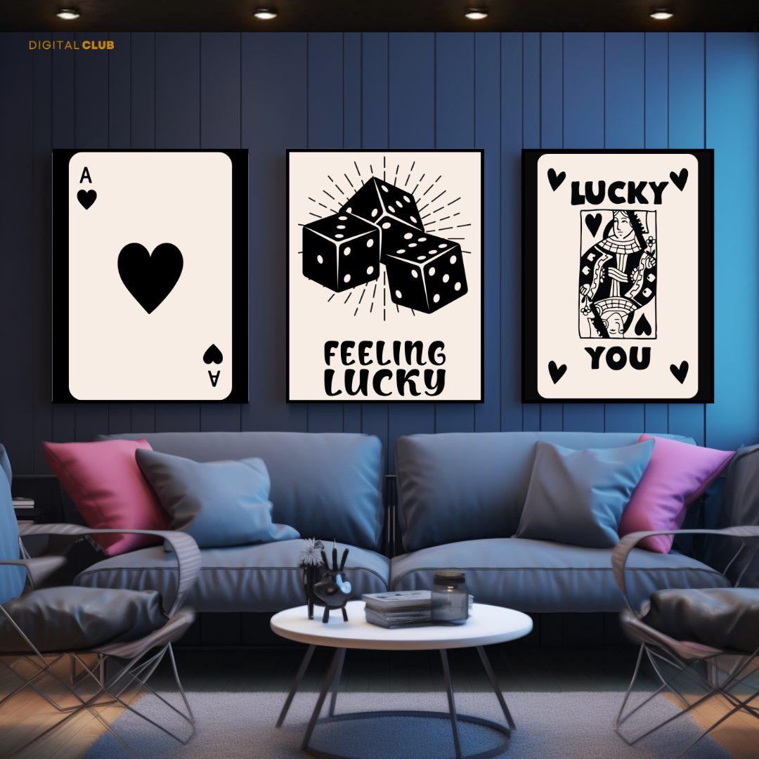 Feeling Lucky Artwork - 3 Panel Wall Art