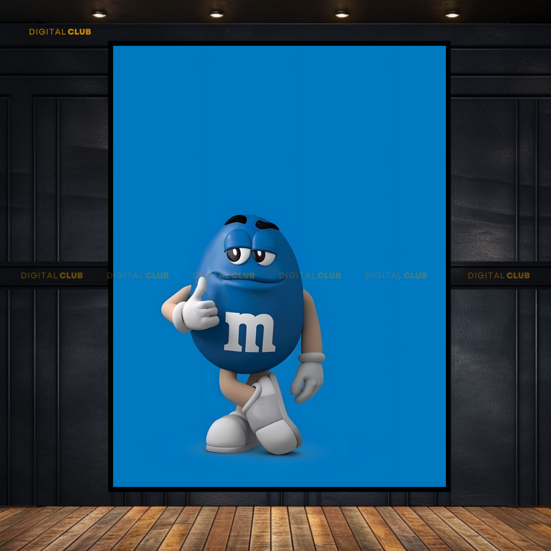 M&Ms Blue - Artwork - Premium Wall Art