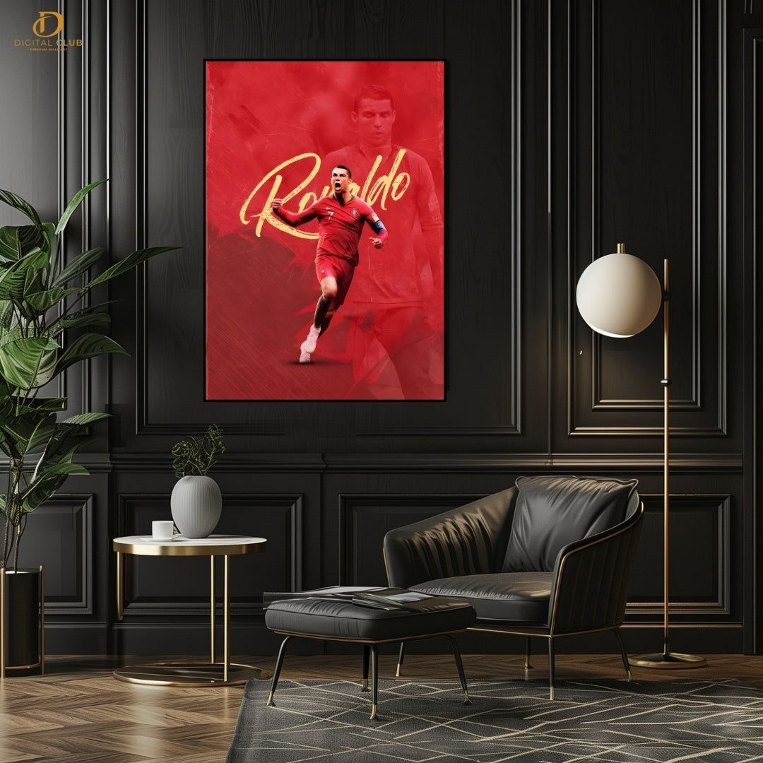 Cristiano Ronaldo 8 - Football - Premium Wall Art