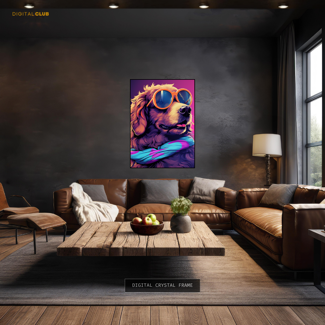 Dog High on LSD - Animal & Wildlife Premium Wall Art