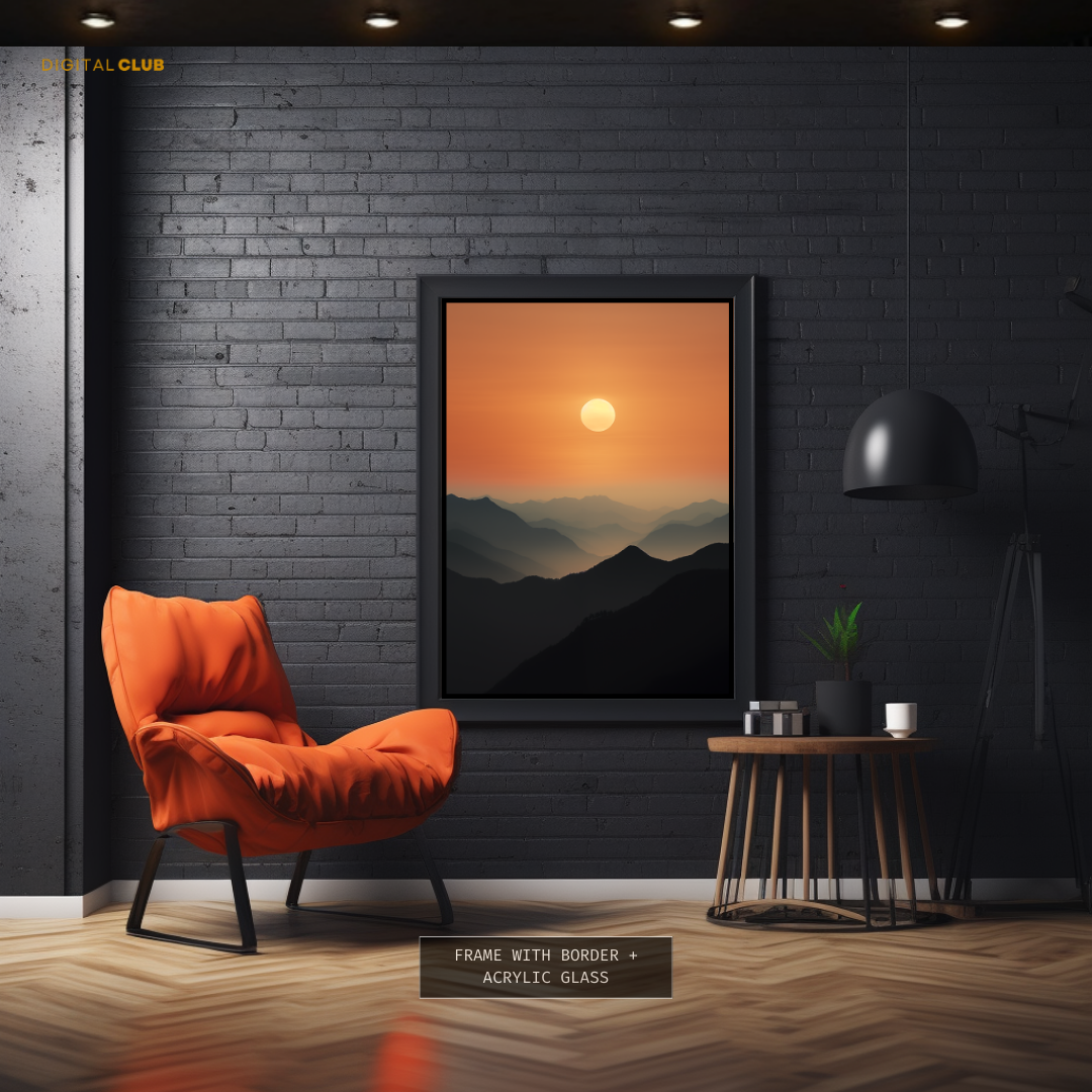 Sunset Mountains - Premium Wall Art