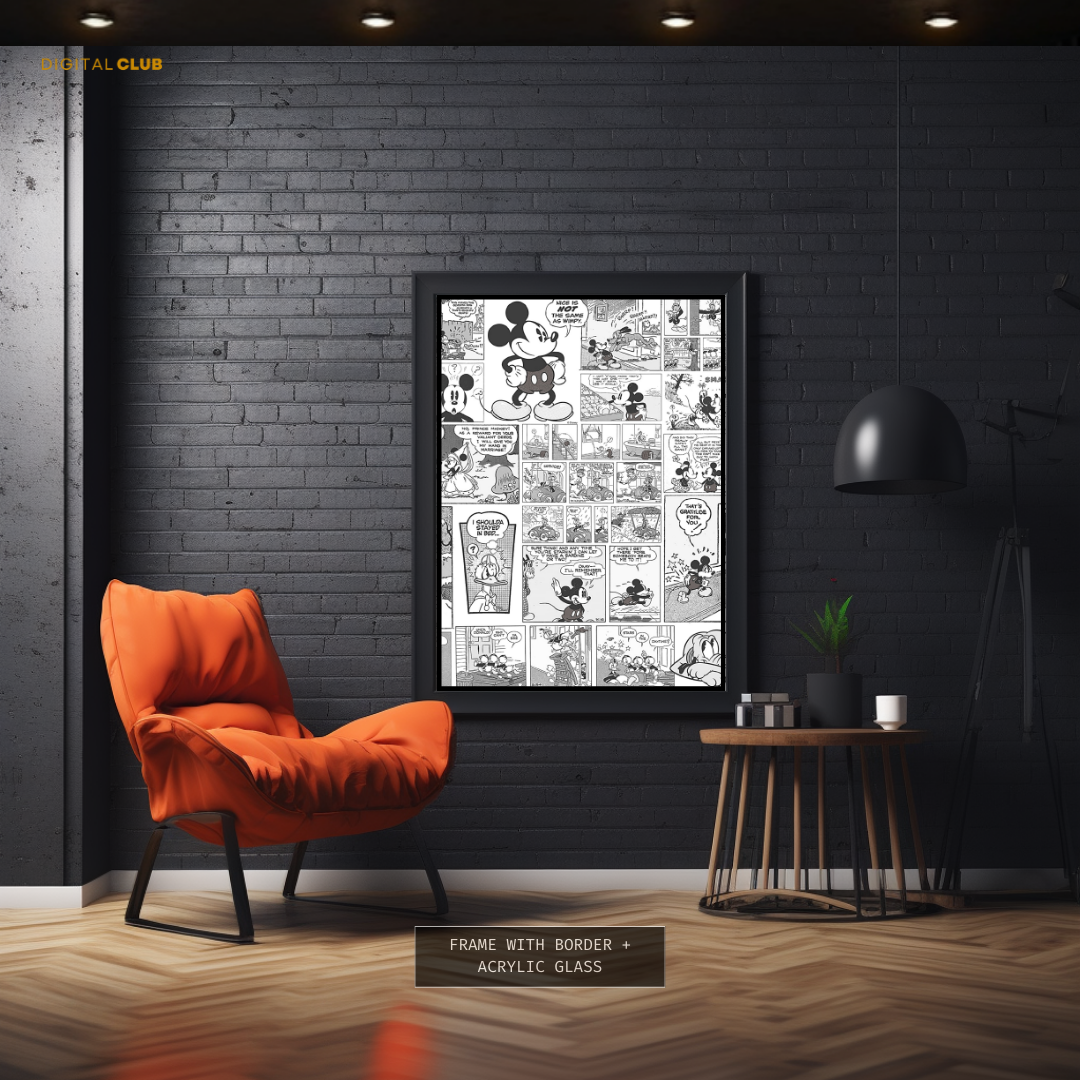 Mickey Mouse - Seamless Pattern 1 - Premium Wall Art