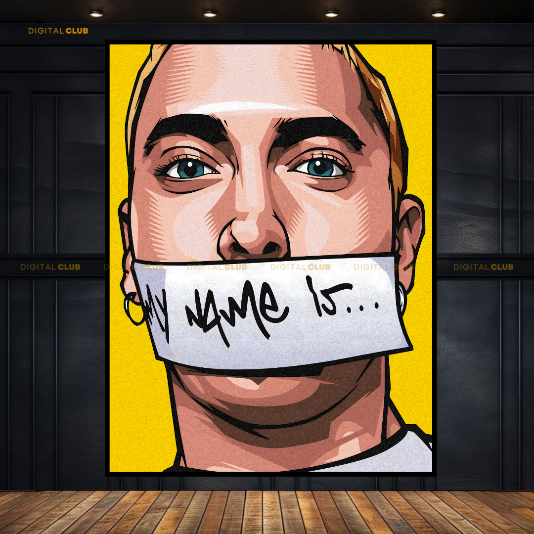 Eminem - My Name Is Premium Wall Art