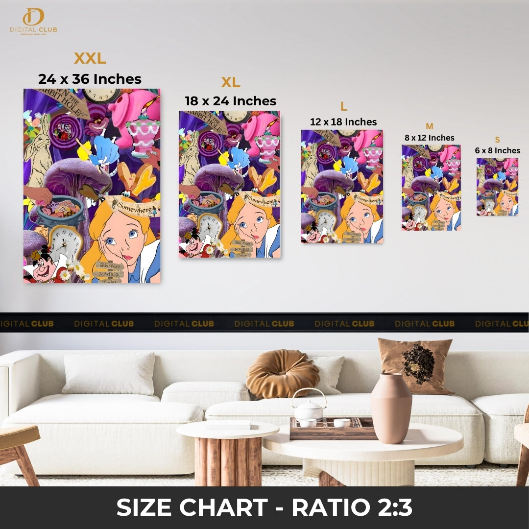 Alice in the Wonderland - Disney - Premium Wall Art