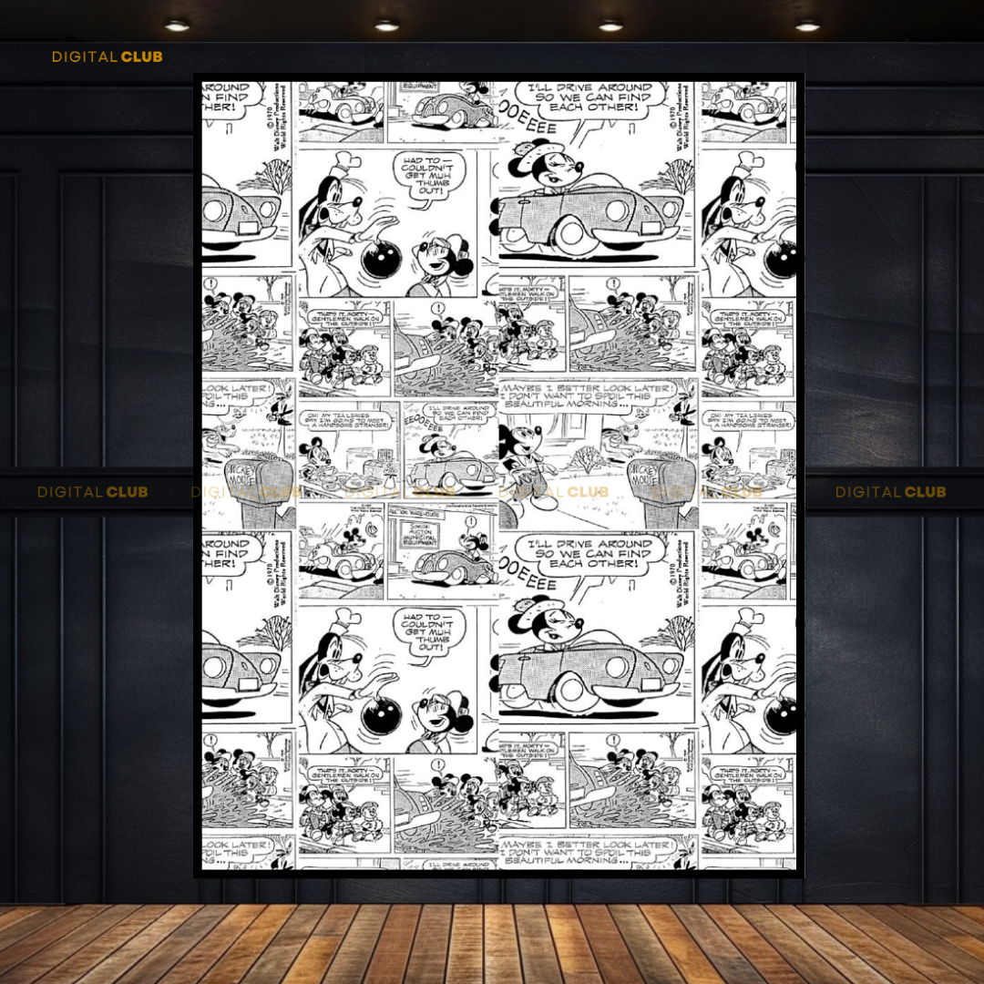 Mickey Mouse - Seamless Pattern 2 - Premium Wall Art