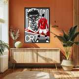 Cristiano Ronaldo 9 - Football - Premium Wall Art