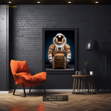 Louis Vuitton Astronaut with LV Backpack Premium Wall Art